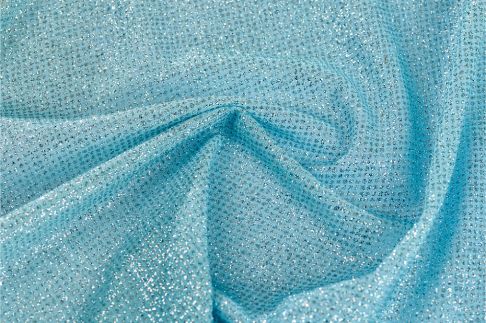 Gradient Glitter Print on Lyc Tulle